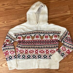 No Boundaries Cream Knit Holiday Sweater